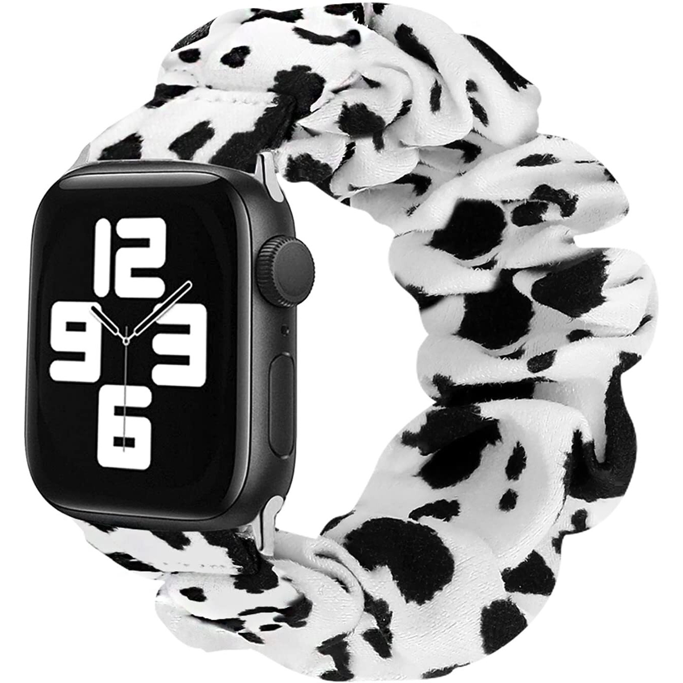 Monoblanks Scrunchie Elastic Watch Band Compatible With Apple Watch Band 38Mm/40Mm/41Mm 42Mm/44Mm/45Mm,Thick Elastic Band Replacement For Iwatch Series 7/Se/6/5/4/3/2/1(Cow, 38Mm/40Mm/41Mm)