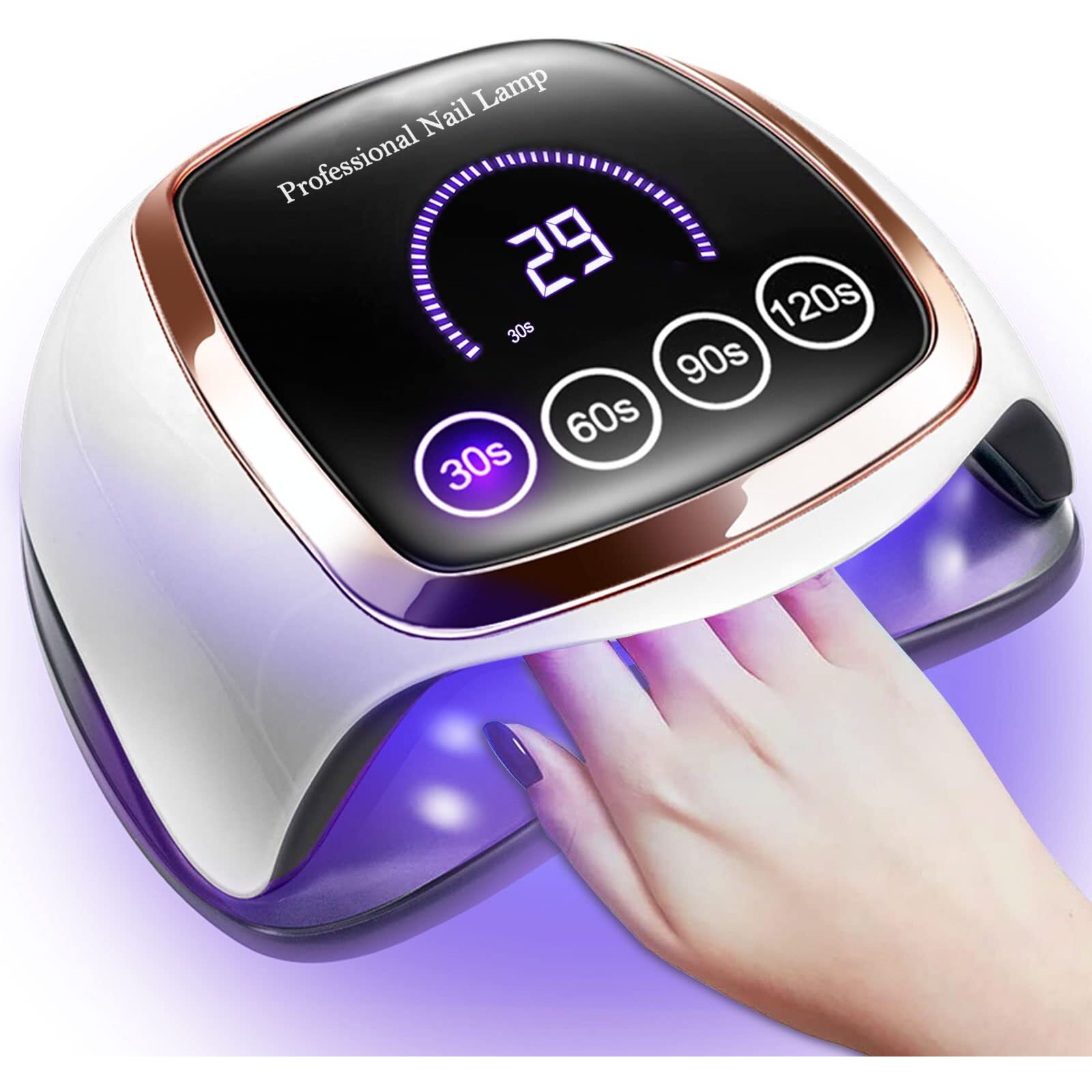 Uv Led Nail Lamp, Gugusure Upgrade 180W Nail Dryer For Gel Polish With Lcd Display, Auto Sensor And 4 Timer Settings, Professional Gel Curing Lamp Gel Polish Light With 42 Led Beads For Salon And Home