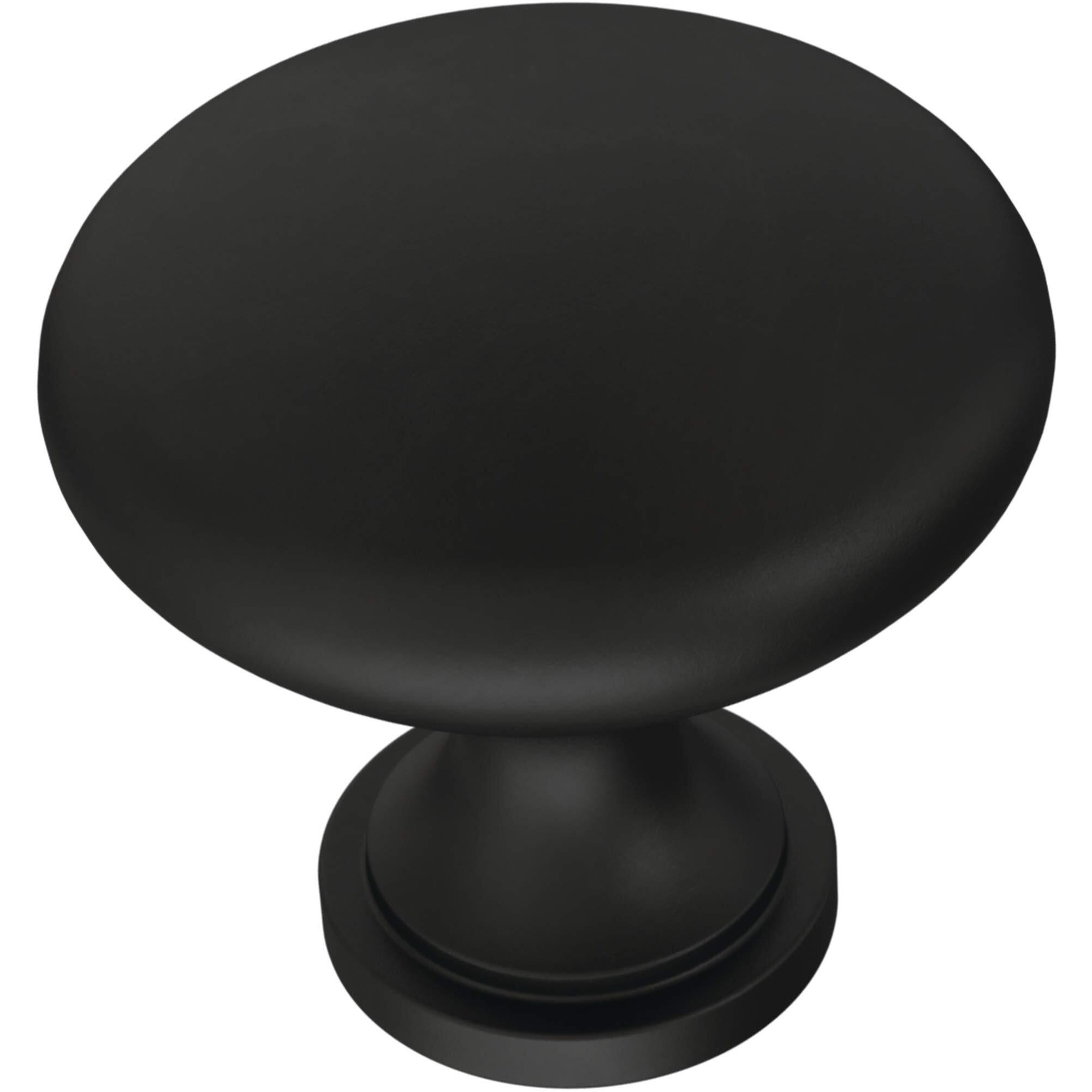 Franklin Brass Garrett Cabinet Knob, Matte Black, 1.19 In X 1.14 In Drawer Knob, 10 Pack, P42354Z-Fb-B