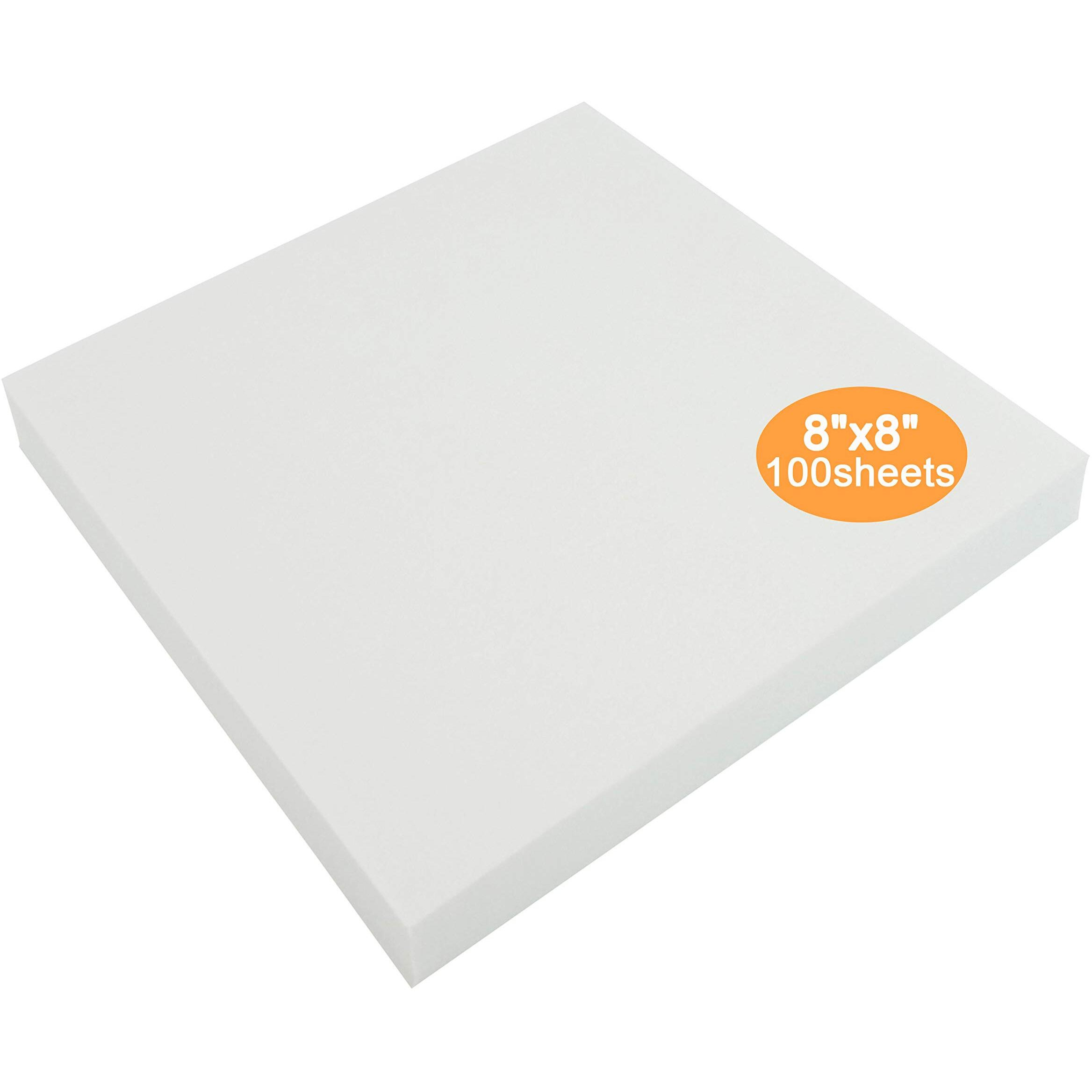 New Brothread Tear Away Machine Embroidery Stabilizer Backing 8&quotX8&quot - 100 Precut Sheets - Medium Weight 1.8 Oz- Fits 4X4 And 6X6 Hoops