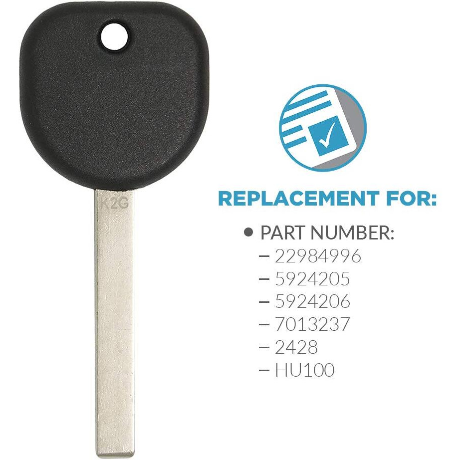 Keyless2Go Replacement For New Uncut Transponder Ignition Car Key High Security Laser Sidemill B119 Hu100