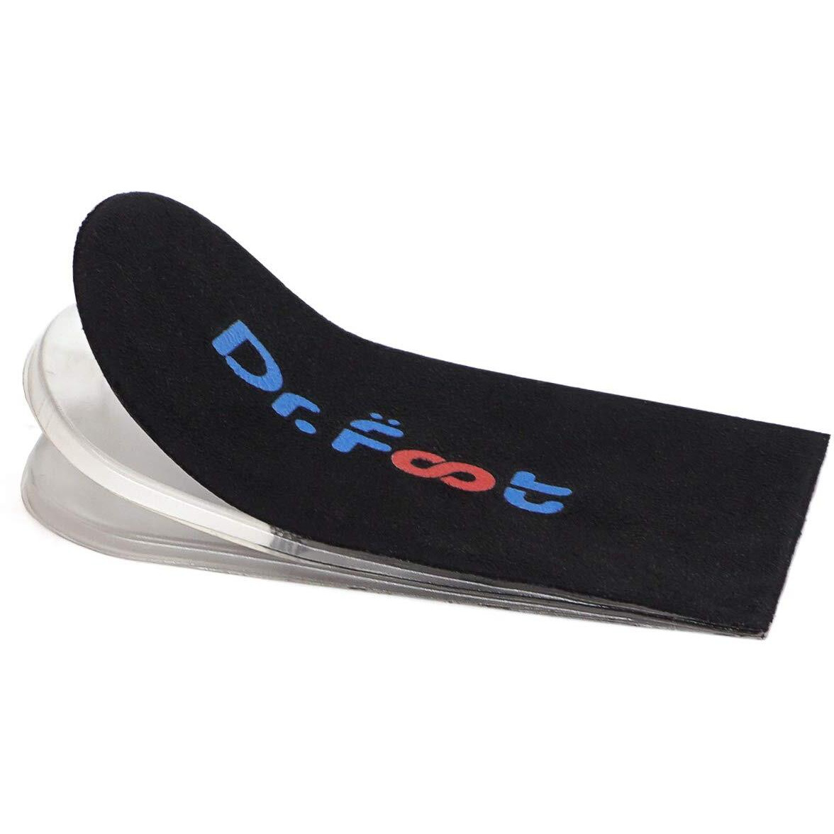 Dr.Foot Adjustable Orthopedic Heel Lift Inserts, Height Increase Insole For Leg Length Discrepancies, Heel Spurs, Heel Pain, Sports Injuries, And Achilles Tendonitis (Black, 3 Layers - L)