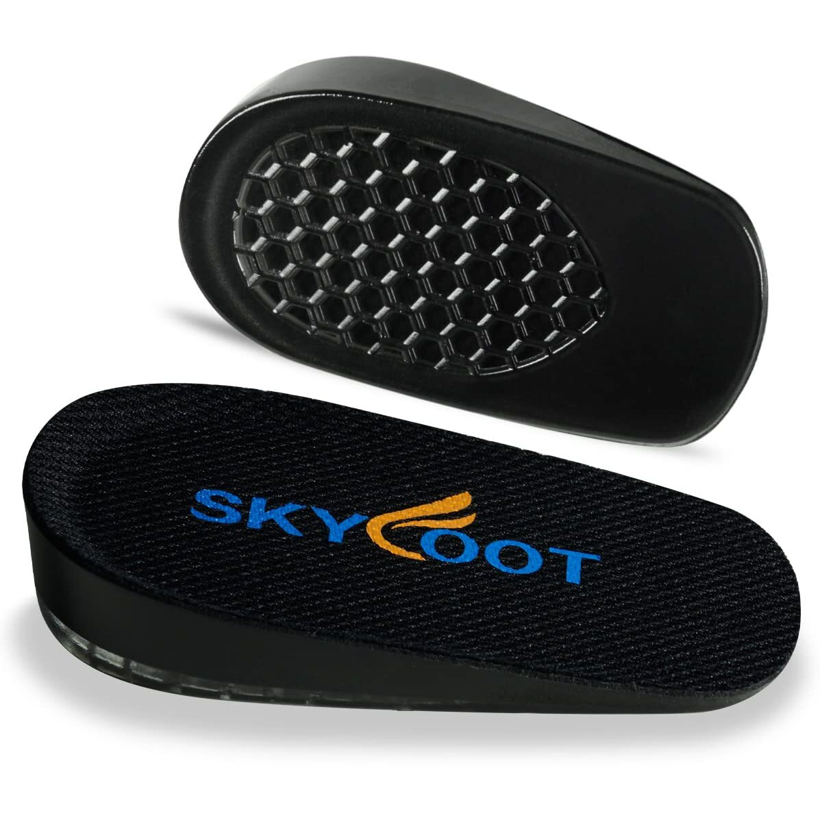Skyfoot Orthopedic Heel Lift Inserts, Shock Absorption And Cushioning Height Increase Insoles For Achilles Tendonitis Relief, Heel Spurs, Heel Pain And Plantar Fasciitis (S,0.8" Height Harder Version)