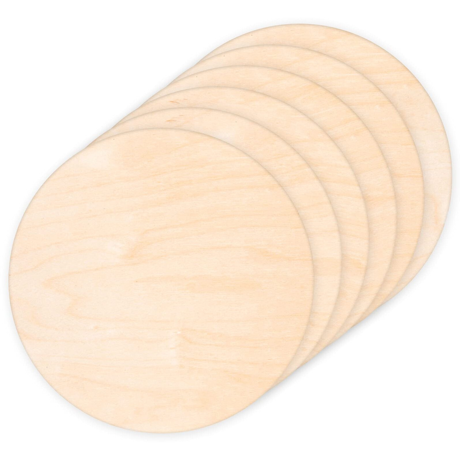 6 Pack 14 Inch Wood Rounds,14 Inch Round Wood Circles For Crafts, Unfinished Wood Circles Wood Sign Blank, Wooden Discs For Diy Crafts, Door Hangers And Christmas Decoration