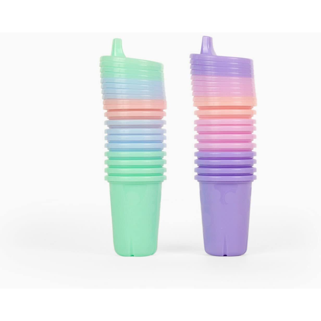The First Years Take & Toss Sippy Cups - Spill Proof Toddler Cups Value Party Pack - 10 Oz - 20 Count,Pastel