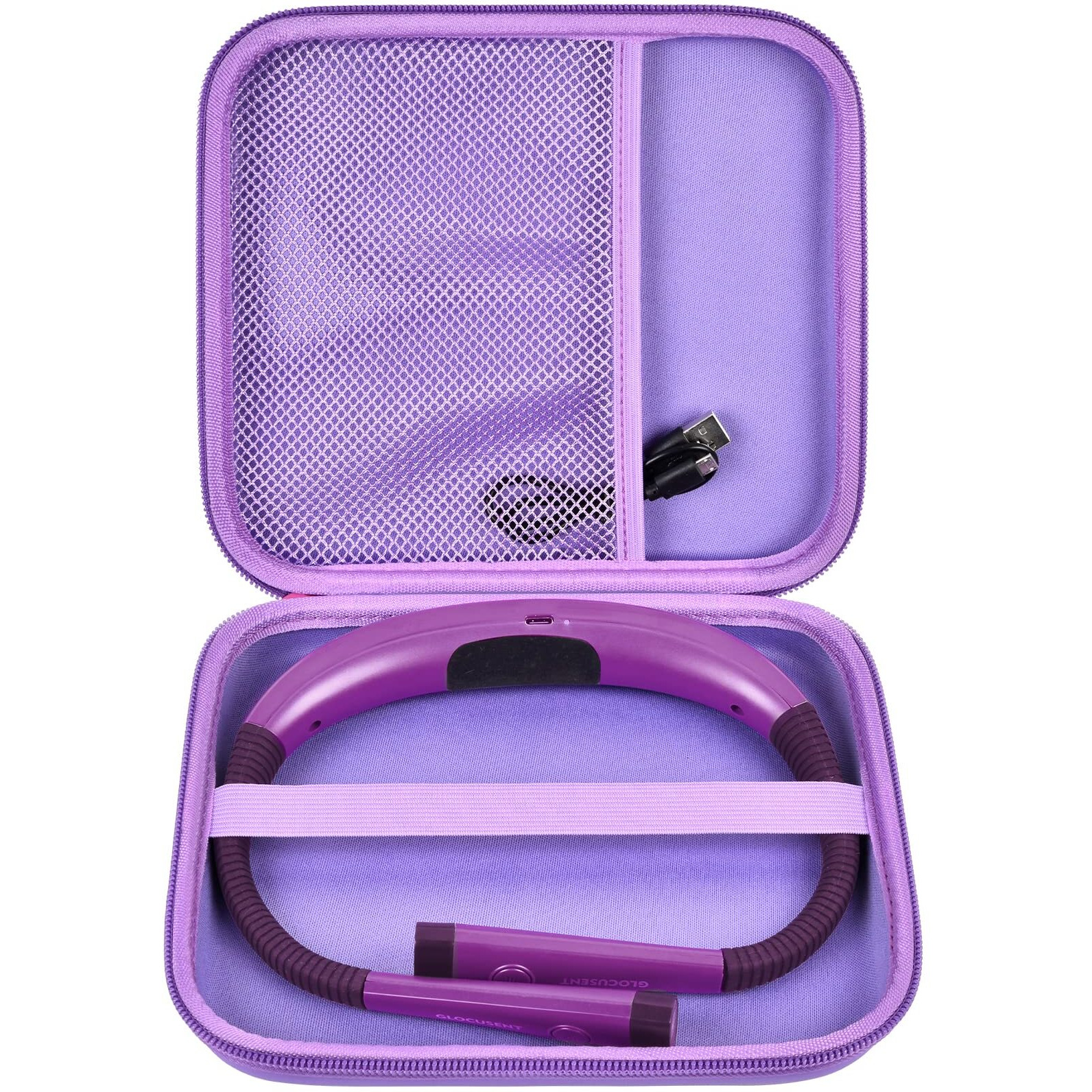 Gwcase Case Compatible With Glocusent/For Vekkia/For Litom/For Ledgle/For Takkui/For Tsingree Led Neck Reading Light Book Light For Reading. Storage Carrying Holder For Usb Cable (Box Only) -Purple