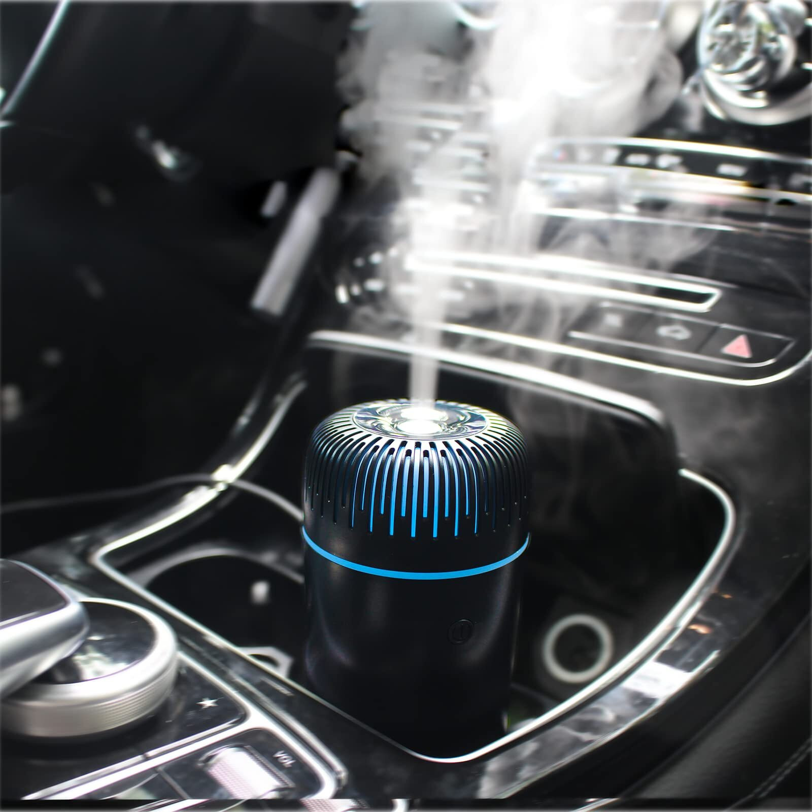 Unee Car Diffuser, Usb 100Ml Mini Humidifier Essential Oil Diffuser Car Freshener Aromatherapy Diffuser(Black)