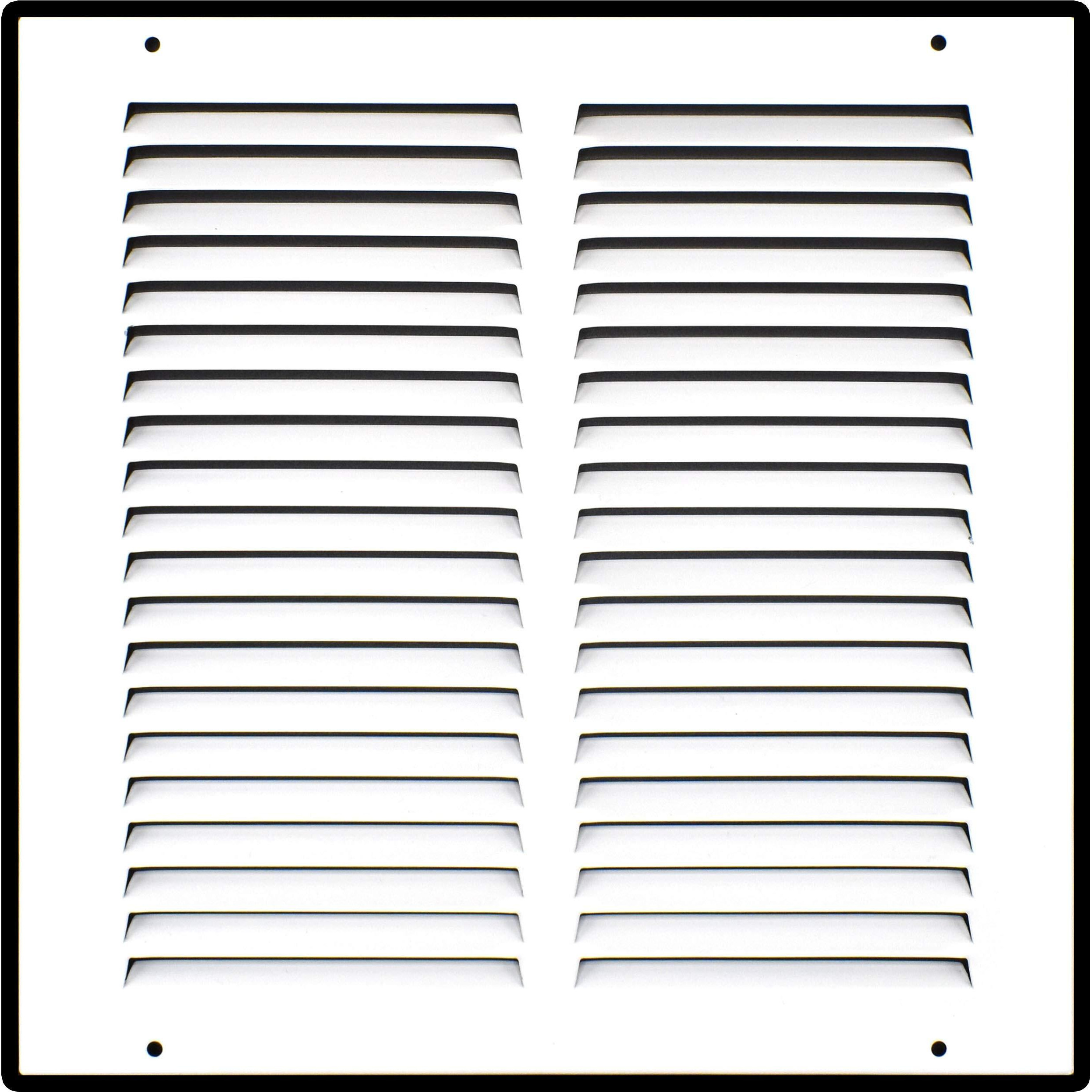 Handua 10&quotW X 10&quotH [Duct Opening Size] Steel Return Air Grille (Hd Series) Vent Cover Grill For Sidewall And Ceiling, White  Outer Dimensions 11.75&quotW X 11.75&quotH For 10X10 Duct Opening