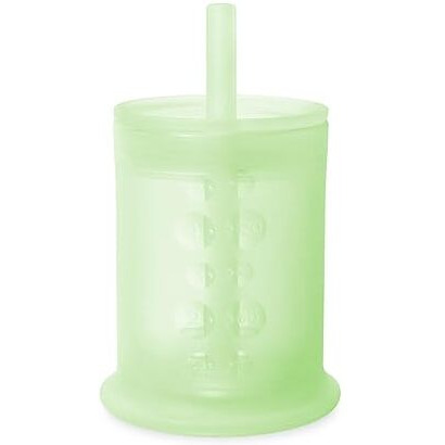 Olababy Silicone Training Cup With Straw Lid | Babies Water Drinking Cup | 6+ Mo Infant To 12-18 Months Toddler | Sippy Cup For Kids & Smoothie Cup | Baby Led Weaning (Kiwi, 5 Oz)