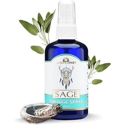 White Sage Smudge Spray (4Oz) - Cleanse And Protect - Smudge Spray For Cleansing Negative Energy & Aura - Smokeless Sage Mist With Real Quartz - Made In Usa