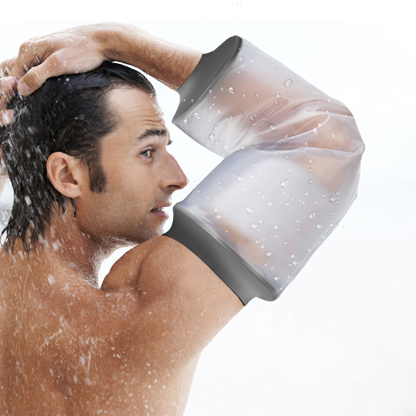 Picc Line Shower Cover, Picc Line Covers For Upper Arm, Reusable Iv&Picc Line Sleeve Protector For Shower Adult, Waterproof Cast Covers For Arm Elbow Chemotherapy Home Infusion Bandage Dressing Wound