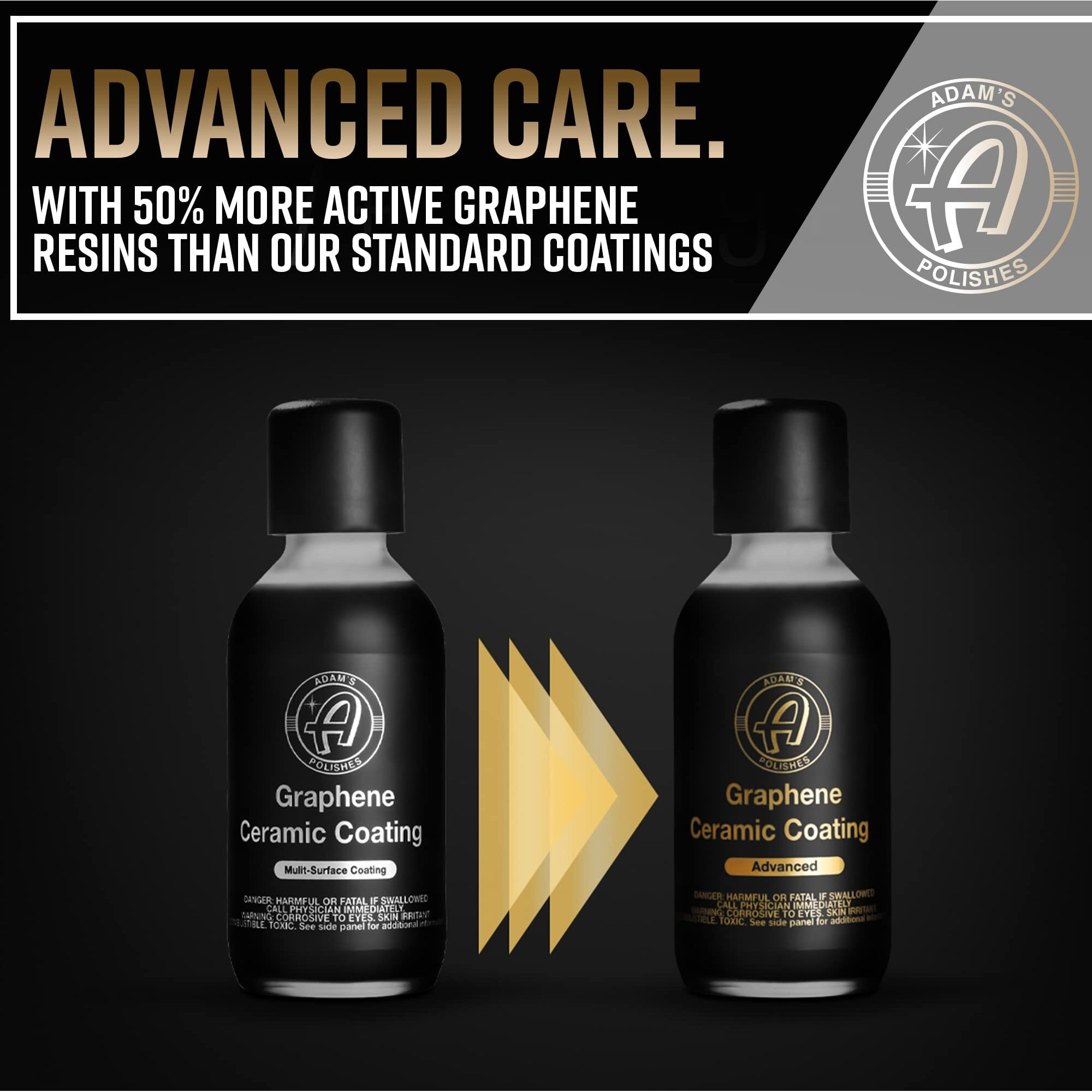 Adam's Advanced Graphene Ceramic Coating (Complete Kit) - 10H Graphene Coating For Auto Detailing, 9+ Years Of Car Protection & Patented Uv Technology