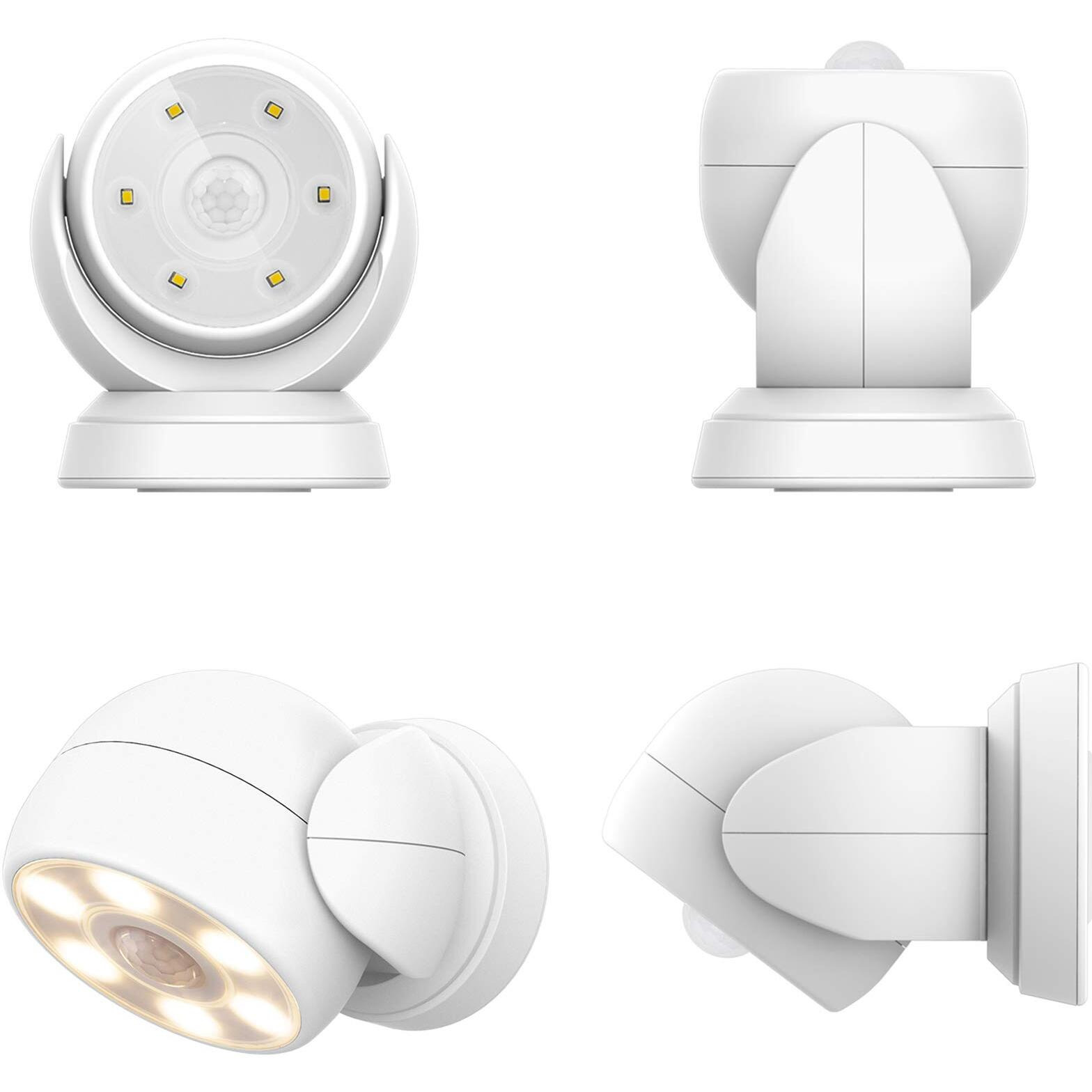 Honwell Battery Operated Motion Sensor Light Outdoor Wireless Waterproof Spotlight Motion Detector Security Light, Light Sensor Auto On Off For Porch Stair Hallway Garage Wall Shed House Door (1Piece)