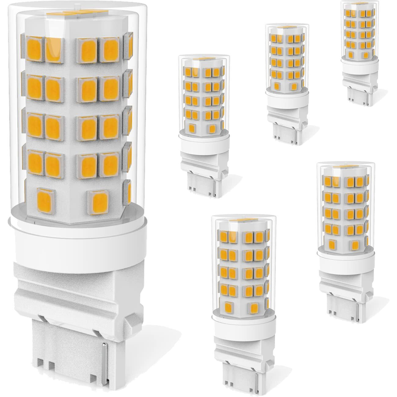 Lemeng 5Watt S8 3156 Wedge Base Led Light Bulb 12Vac/Dc Low Voltage(2700K Warm White) 500Lumens,35-50Watt Halogen Equivalent,Outdoor Landscape Pathway Driveway Deck Step Paver Lighting-6 Pack