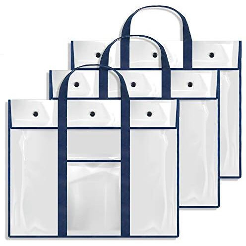 Gamenote 3 Pack Large Poster Storage Bag (31.5&quot25.5&quot) Bulletin Board Holder Art Portfolio Container For Teachers Classroom Organization
