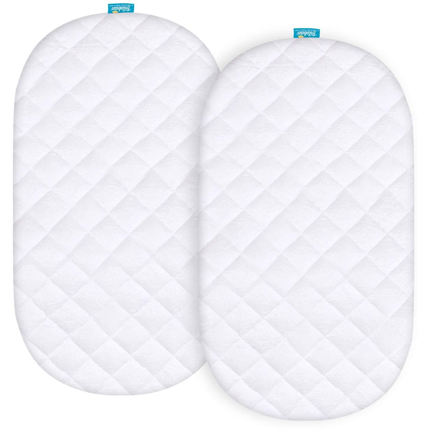 Waterproof Bassinet Mattress Pad Cover For Uppababy Bassinet, 2 Pack, Ultra Soft Bamboo Sleep Surface, Breathable And Easy Care