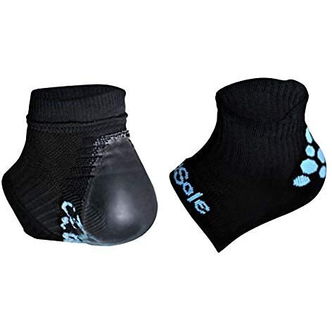 Kidsole Rx Gel Sports Sock For Kids With Heel Sensitivity From Severs Disease, Plantar Fasciitis (Kid's 2-7, Black)