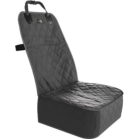 Active Pets Front Dog Car Seat Cover For Suv, Trucks, Sedans. Waterproof Car Seat Covers For Dogs Front Seats Only. Car Seat Protector For Dogs- Black