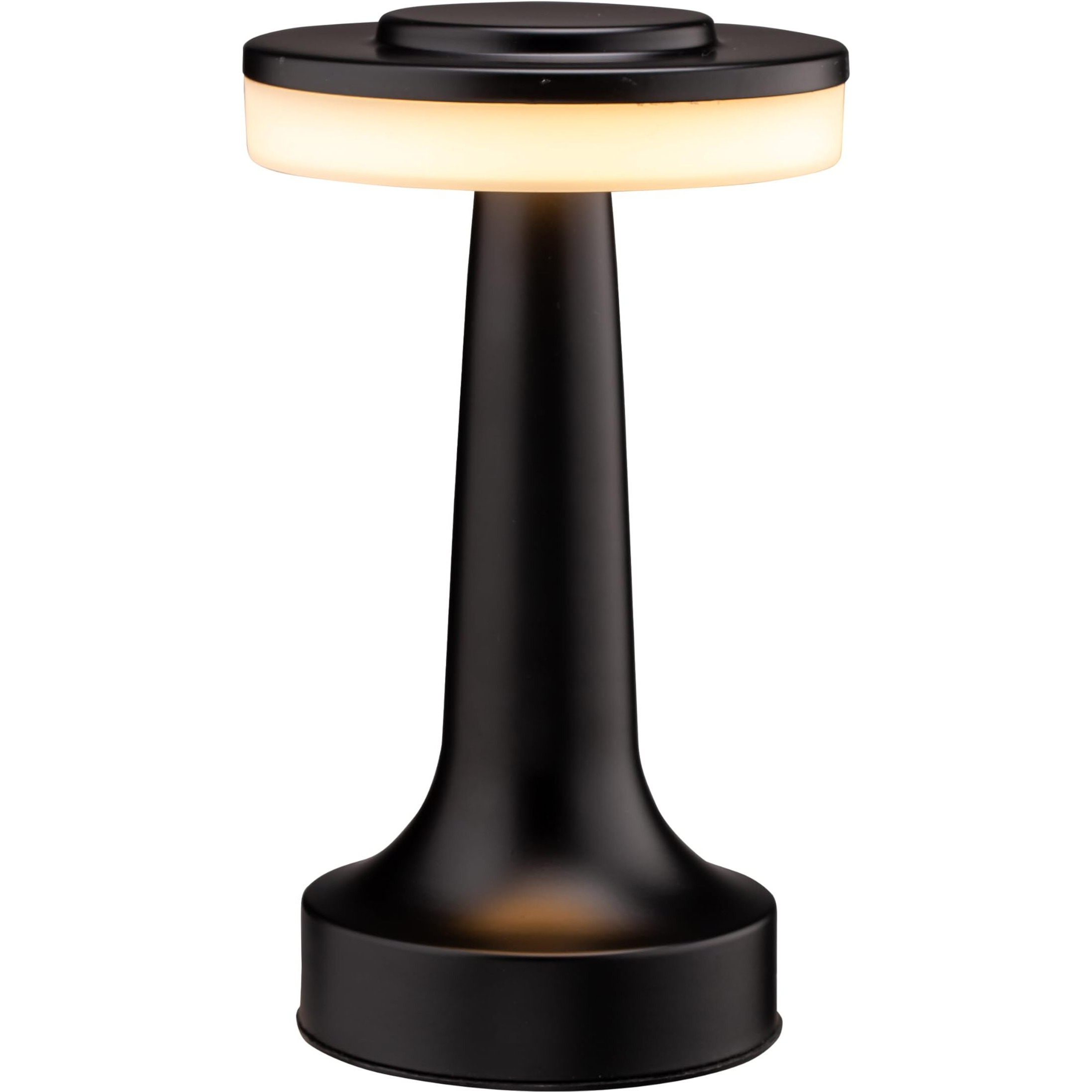 Obright Portable Led Table Lamp With Touch Sensor, 3-Levels Brightness, Rechargeable Battery Up To 48 Hours Usage, Night Light For Kids Nursery, Nightstand Lamp, Bedside Lamp (Matte Black)