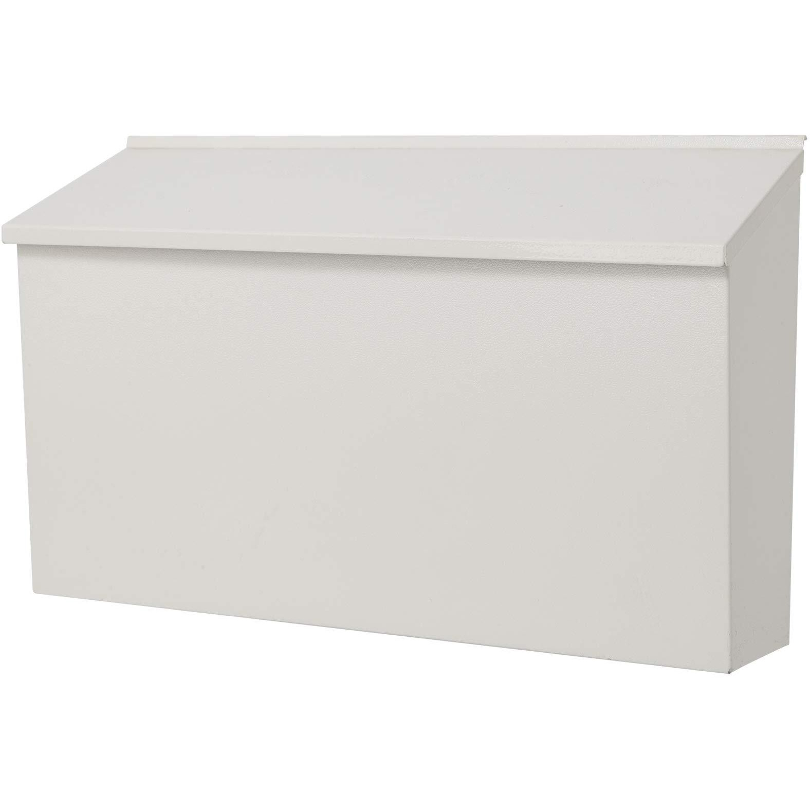 Kyodoled Wall-Mount Mailbox,Large Capacity Mail Box,Galvanized Steel Rust-Proof Metal Post Box,Mailboxes For Outside,15.75&quotX9.44&quotX4.72" White