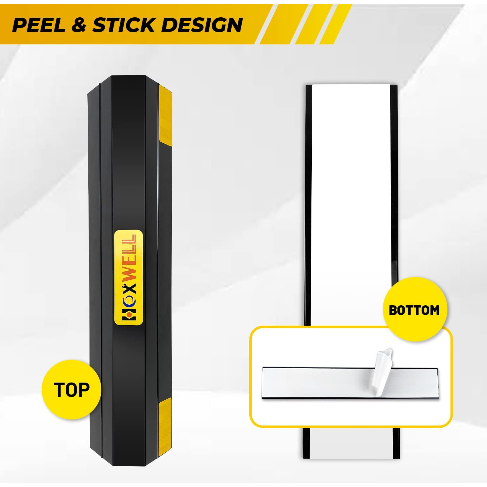 Hoxwell (New Updated 18&quot 2 Packs Heavy Duty Parking Stopper For Garage, Parking Gadgets Protects Car, Parking Aid Easy To Install 2 Pcs, 18&quot L X 3.7&quot W X 1.8&quot H