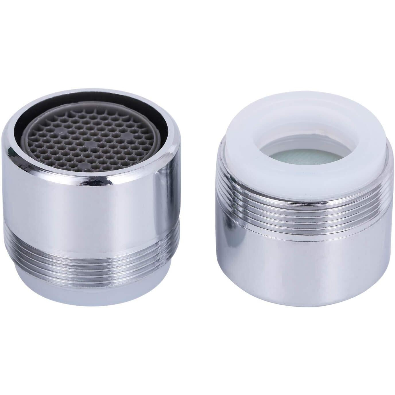 2 Pack 2.2 Gpm Sink Faucet Aerator, Male And Female Dual Thread Aerator, Regular/Standard Size, Chrome By Nidaye