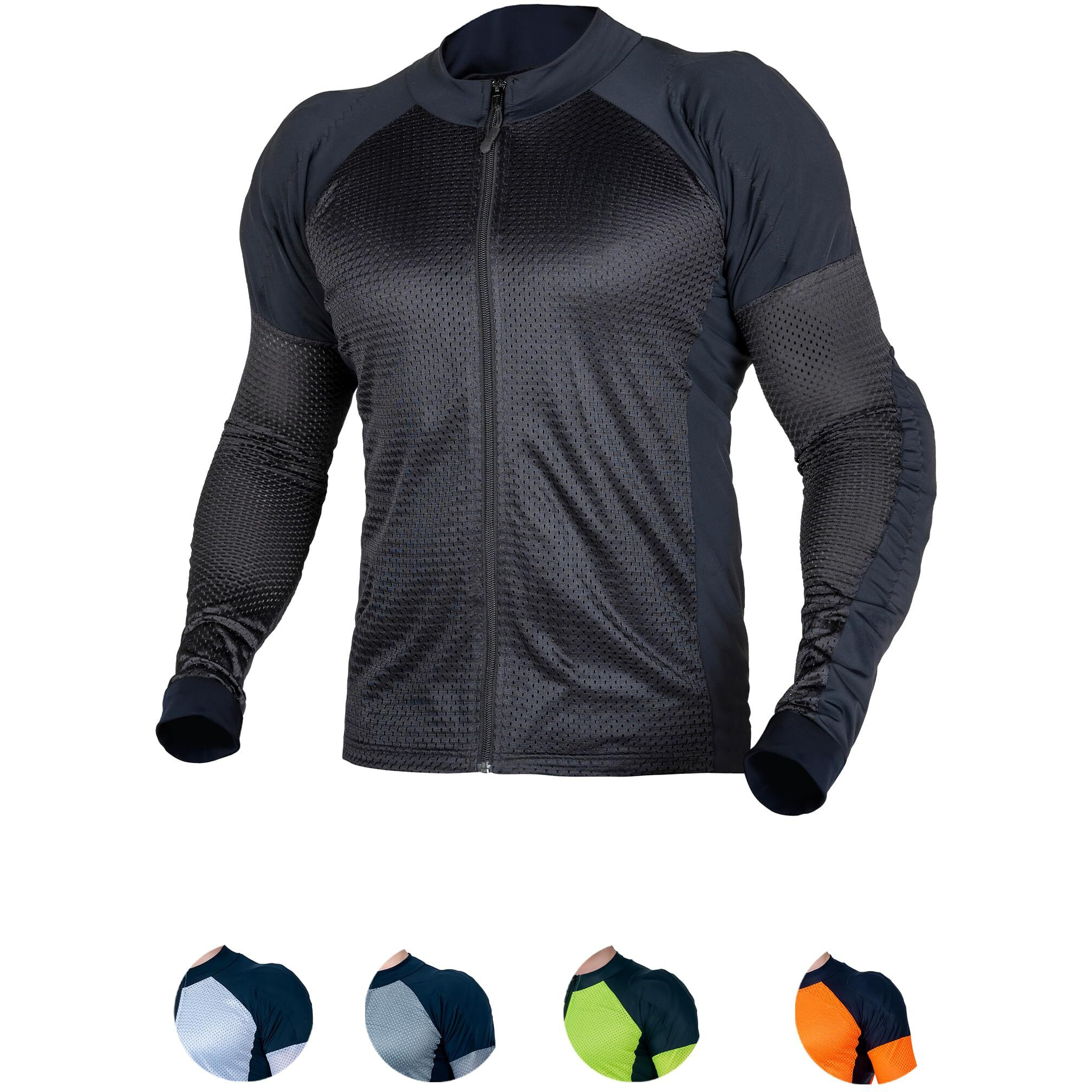 Wicked Stock Mesh Armored Motorcycle Shirt For Men & Women - Ce Level 2 Mesh Motorcycle Protective Shirt For Summer - Soft, Stretchy & Lightweight Motorcycle Armored Shirt With Removable Padding