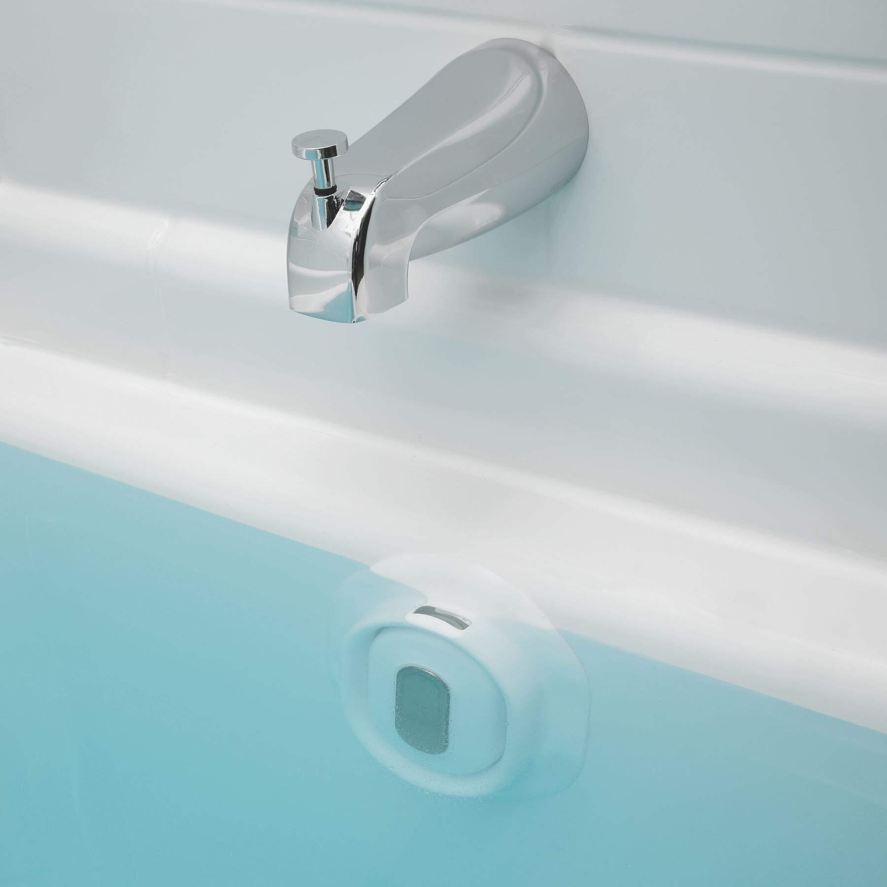 Slipx Solutions Adjustable Better Soak Overflow Drain Cover Fits All Drain Types For The Deepest Baths (Silicone, White)