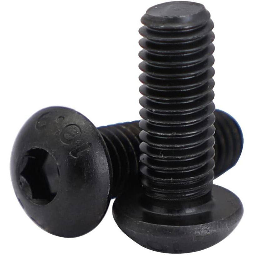 1/4-20 X 3/4" Button Head Socket Cap Screws, Allen Socket Drive, Black Oxide, Alloy Steel Class 10.9, Fully Threaded, Machine Thread, 25 Pcs