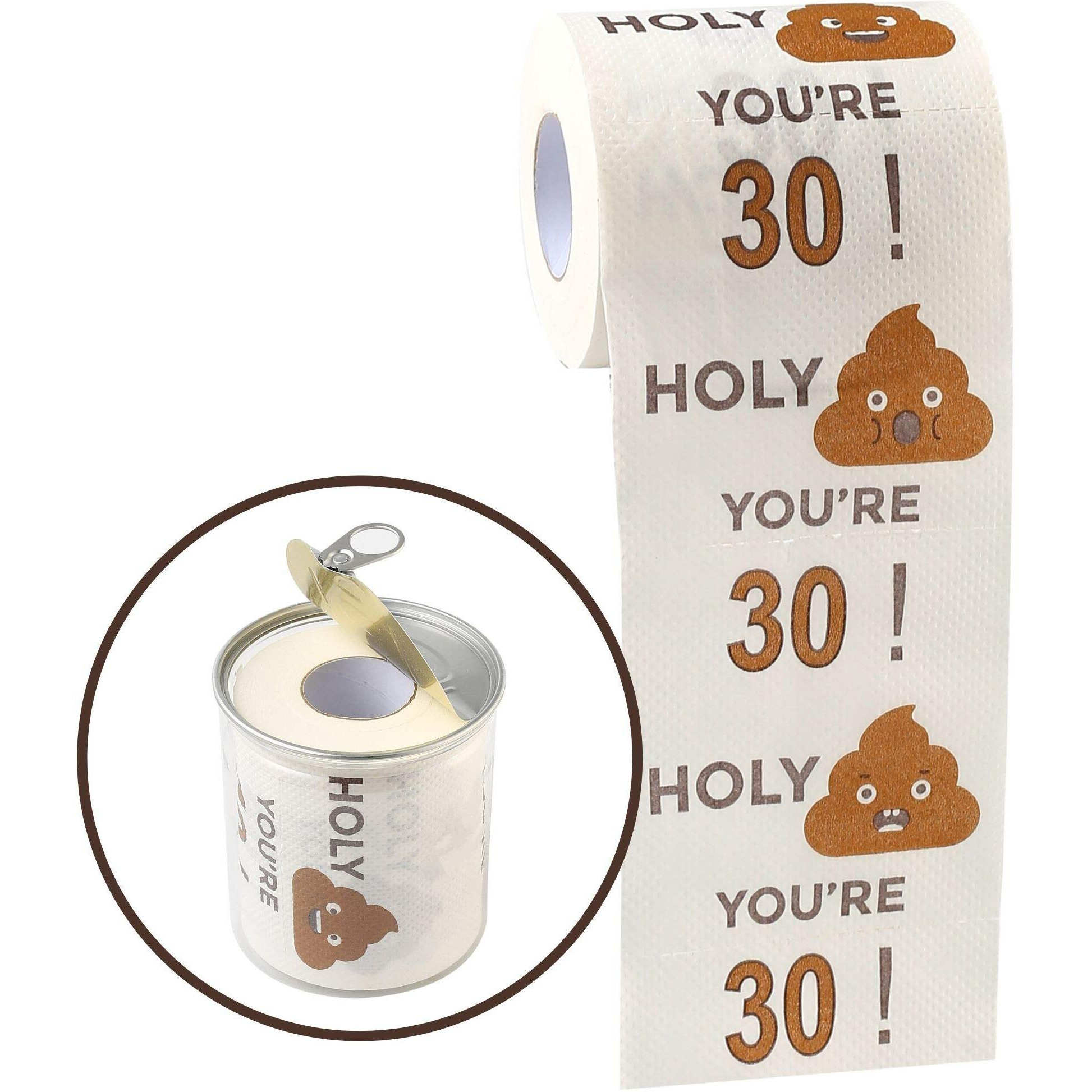 Happy 30Th Birthday Gifts For Women And Men - 3-Ply Funny Toilet Paper Roll, Thirty Birthday Decorations For Him, Her, 30Th Birthday Toilet Paper Novelty, Gag Funny Birthday Gift
