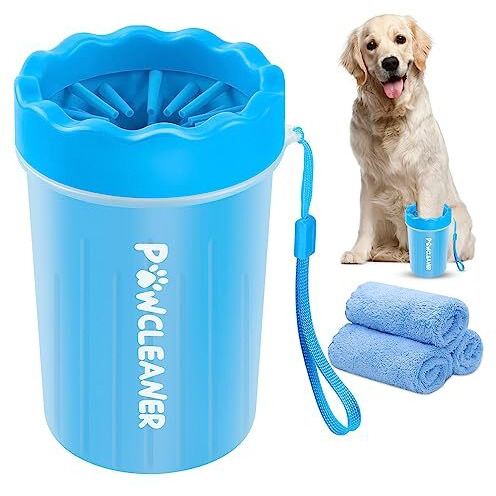 Dog Paw Cleaner, Washer, Buddy Muddy Pet Foot Cleaner For Small Medium Large Breed Dogs/Cats (With 3 Absorbent Towel)