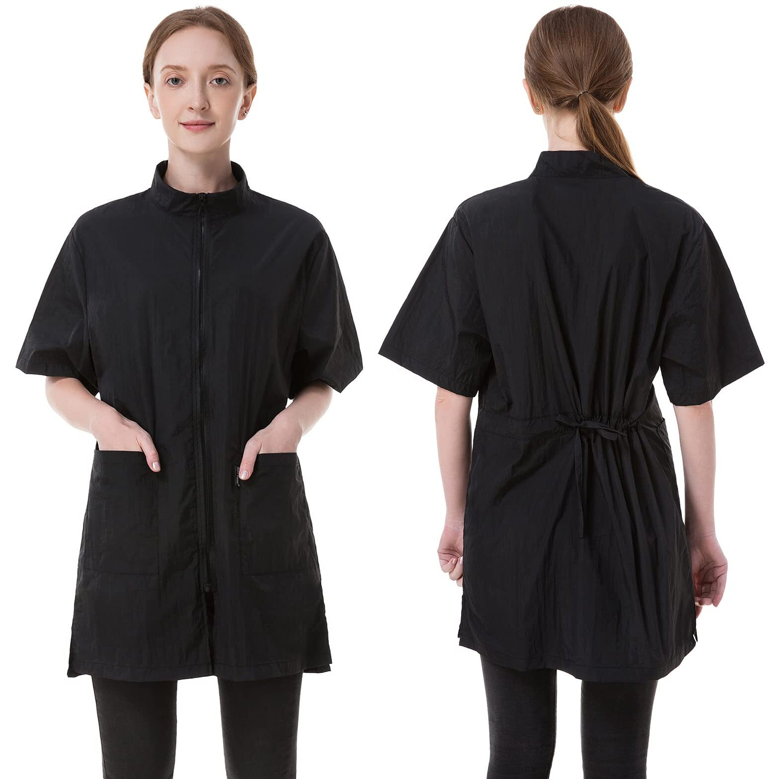 Dhxyzzb Myonly Dog Pet Grooming Smock Work Clothes Nylon Barber Apron For Salon, Large