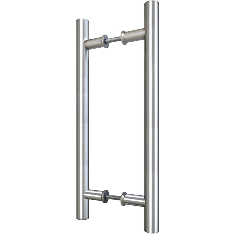 Jubest 16" Push Pull Door Handle Stainless Steel,Double Sided H Shape Sliding Door Handle, Heavy Duty Swing Door Handle