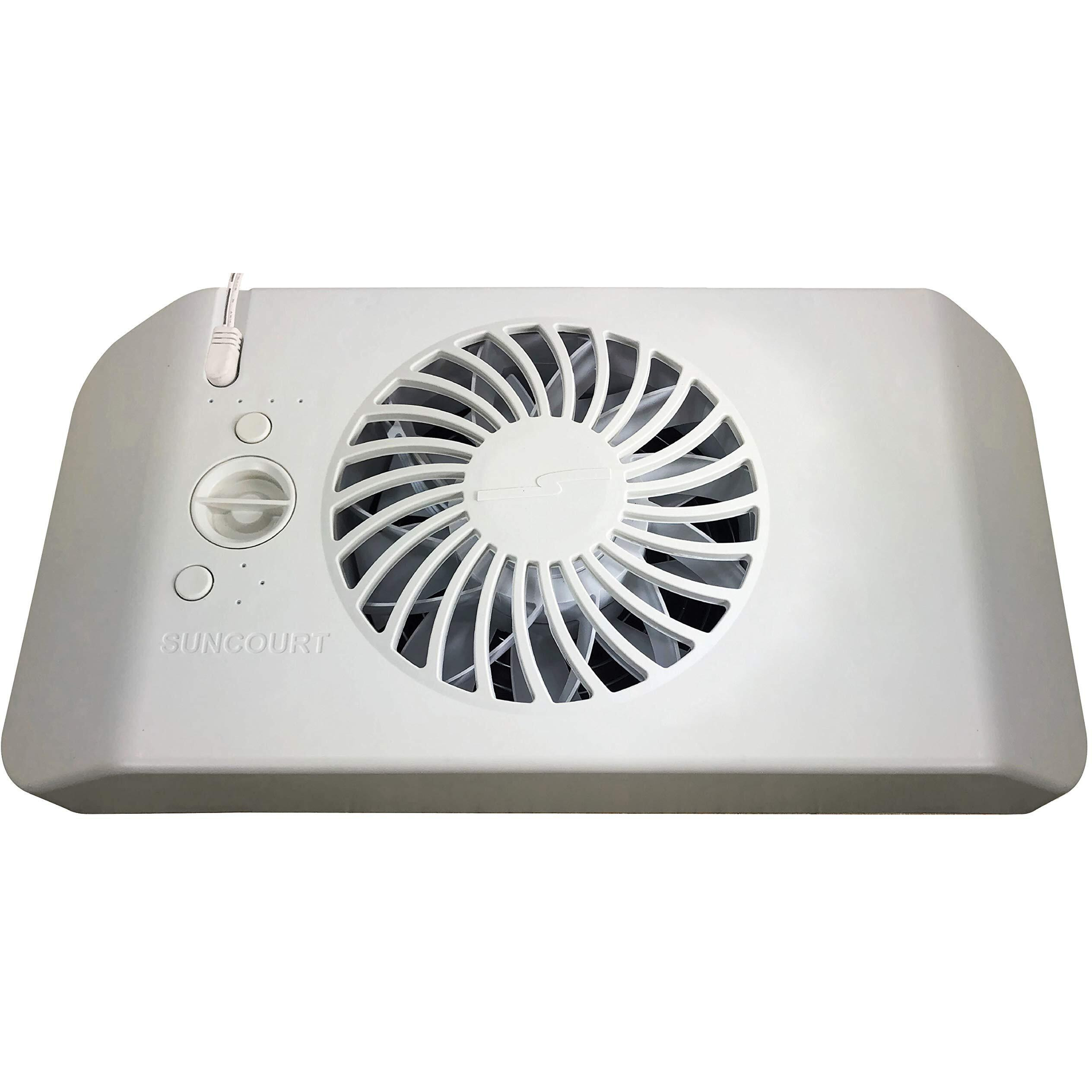 Suncourt Equalizer Hc600 Ez8 Smart Electric Bedroom Air Conditioner Vent Booster, Energy Efficient Ac Register Booster, Improved Air Flow For Better Indoor Heating And Cooling, White