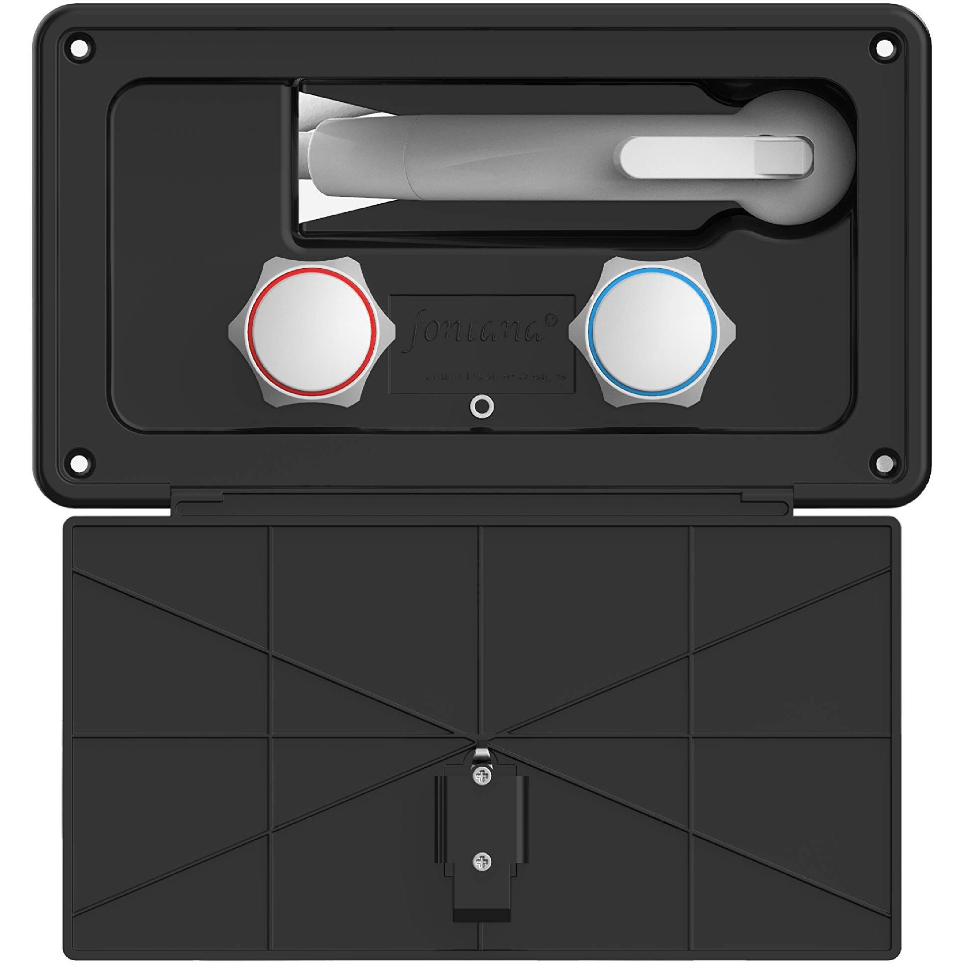 Itc Fontana Rv Or Boat Exterior Shower Box Kit Faucet With Shower Head (Black With Latching Door) (X002Cnbu3F)