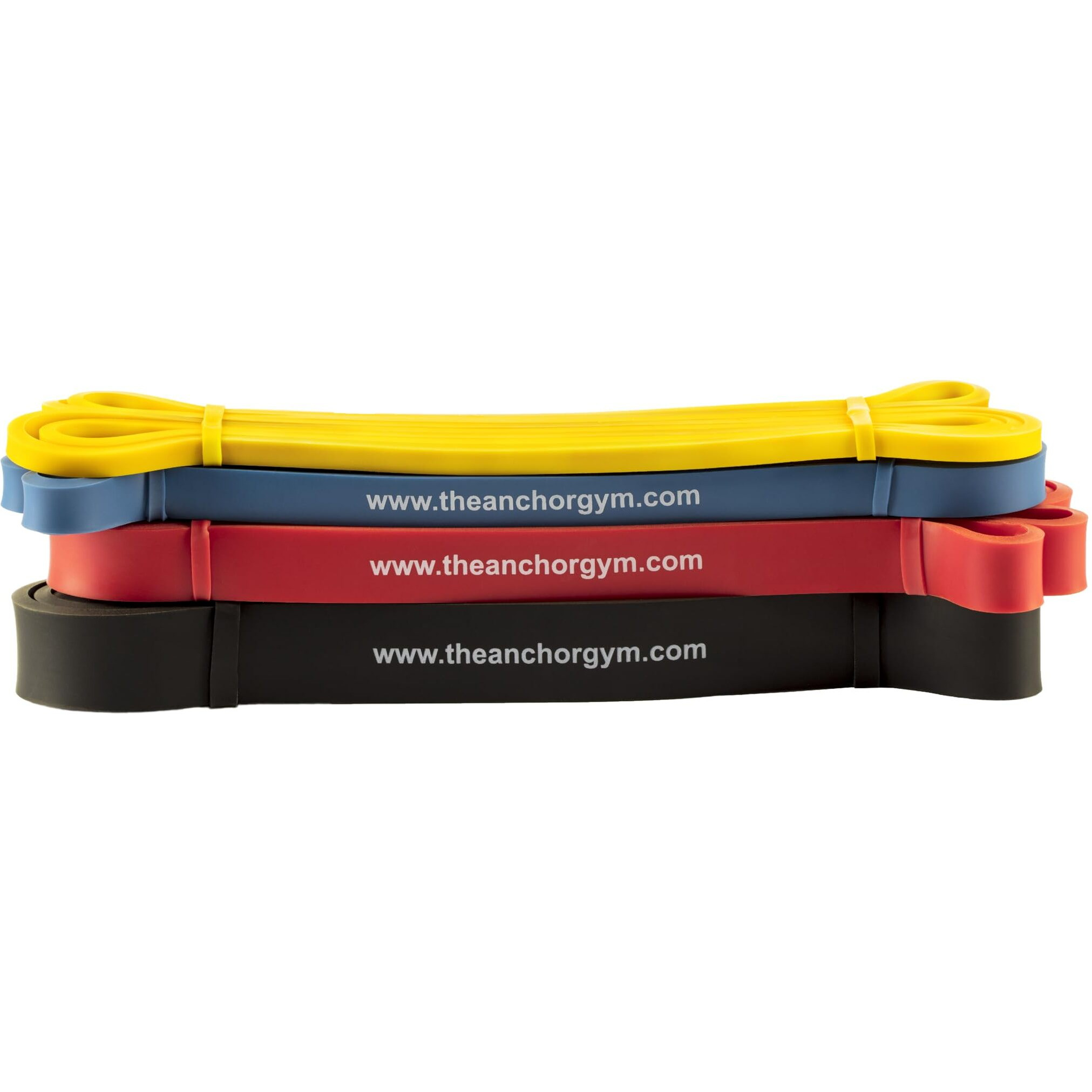 Anchor Gym Set Of Four Large Loop Resistance Bands Designed For All Exercise, Yoga, Powerlifting, Resistance Training, Stretching, And Assisted Pull Ups