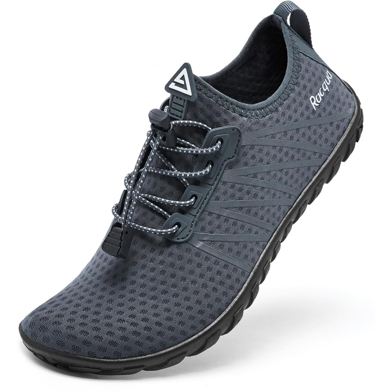 Racqua Water Shoes Quick-Dry Beach Pool Barefoot Aqua Breathable Shoes Outdoor Kayaking Windsurfing Sailing Sports Shoes Grey 11.5