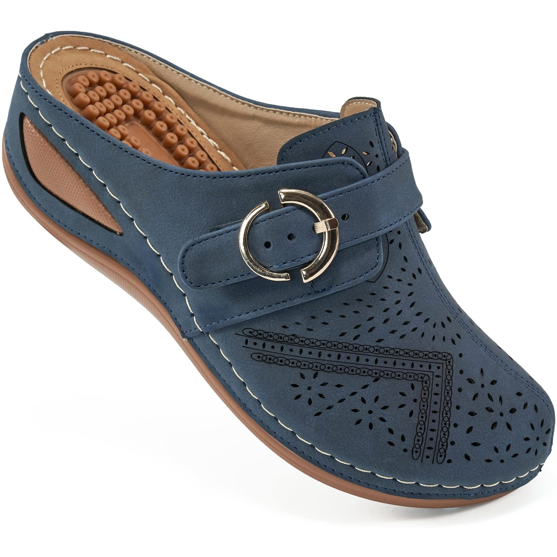 Alicegana Mules For Women Casual Summer Clog With Arch Support Shoes Slip On Sandals Comfy Wedge Shoes