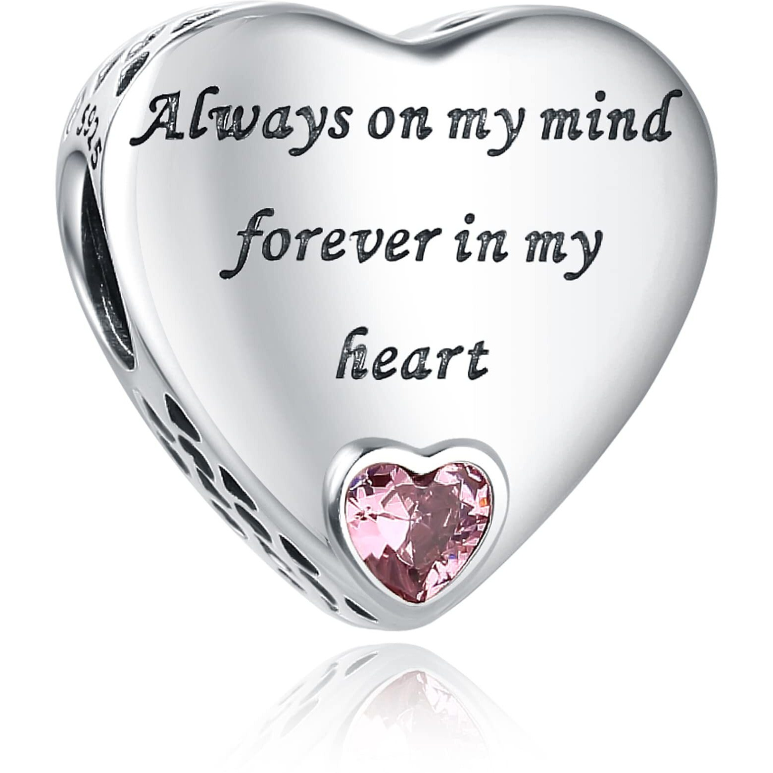 925 Sterling Silver Charms Fit Pandora Charms Bracelet I Love You To Infinity And Beyond Fit Wife Daughter Mother's Day Christmas Birthday Gift