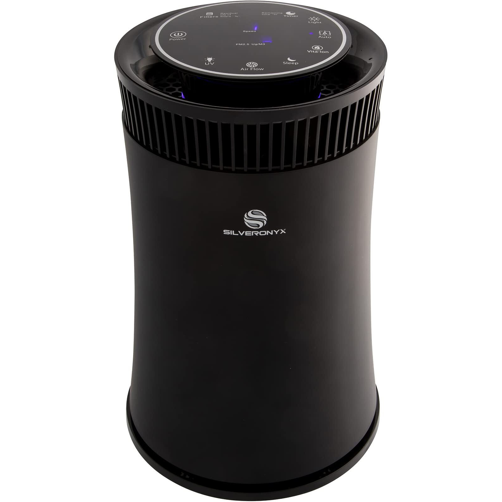 Hepa Air Purifiers For Home Allergies Pets Hair In Bedroom, True Hepa Filter 3-In-1 Cleaner, Remove 99.97% Pet Dander, Odor, Dust, In Living Room, Office, Desktop, Portable, Sleep Mode, 5-Speed, Black