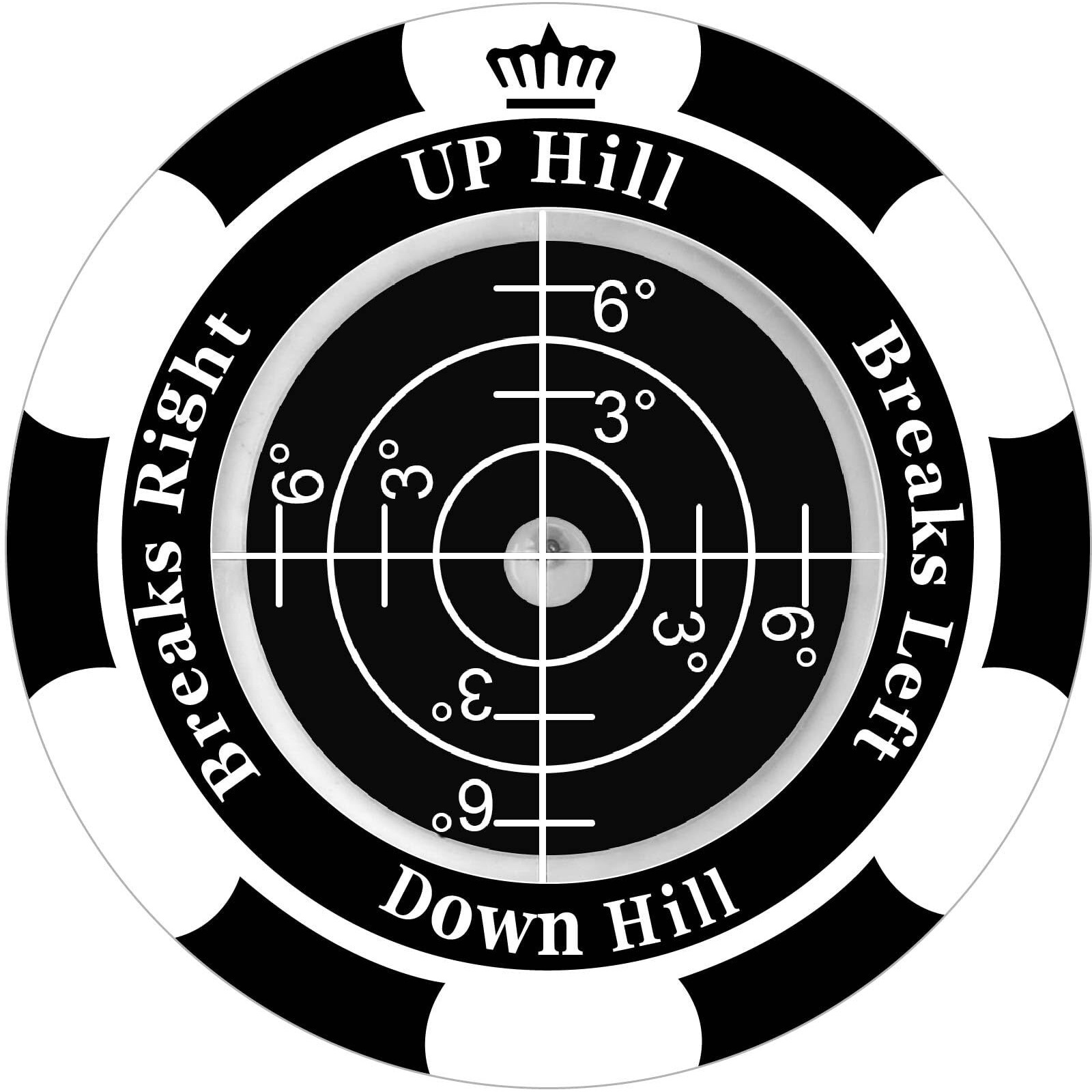 Olibadu Golf Green Reader, Golf Ball Marker With High Precision Green Reading Aid, Poker Chip Style Bubble Level - Golf Accessories For Men