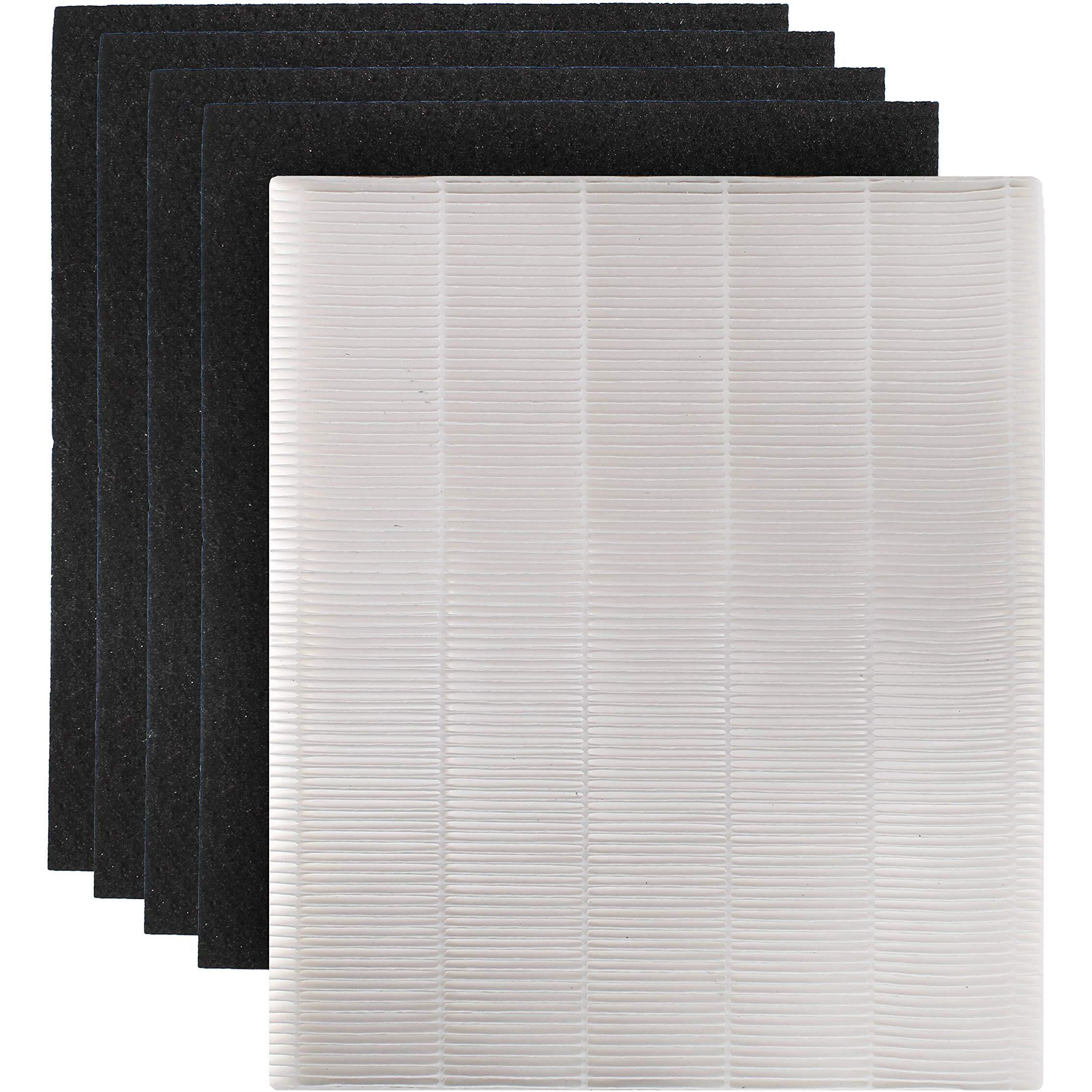 True Hepa Air Cleaner Filter Replacement Set + 4 Activated Carbon Pre-Filters Fit Fellowes Hf-230, Cf-230, Ap-230Ph Air Cleaner, Part 9370001/9372001 By Lifesupplyusa