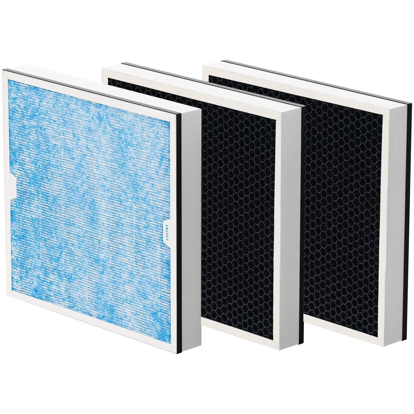 Alorair 3 Pack 2-In-1 /Hepa/Activated Carbon Filter Replacement Set For Pureairo Hepa Pro/Max Air Scrubber(Available For 770, 870, 970)