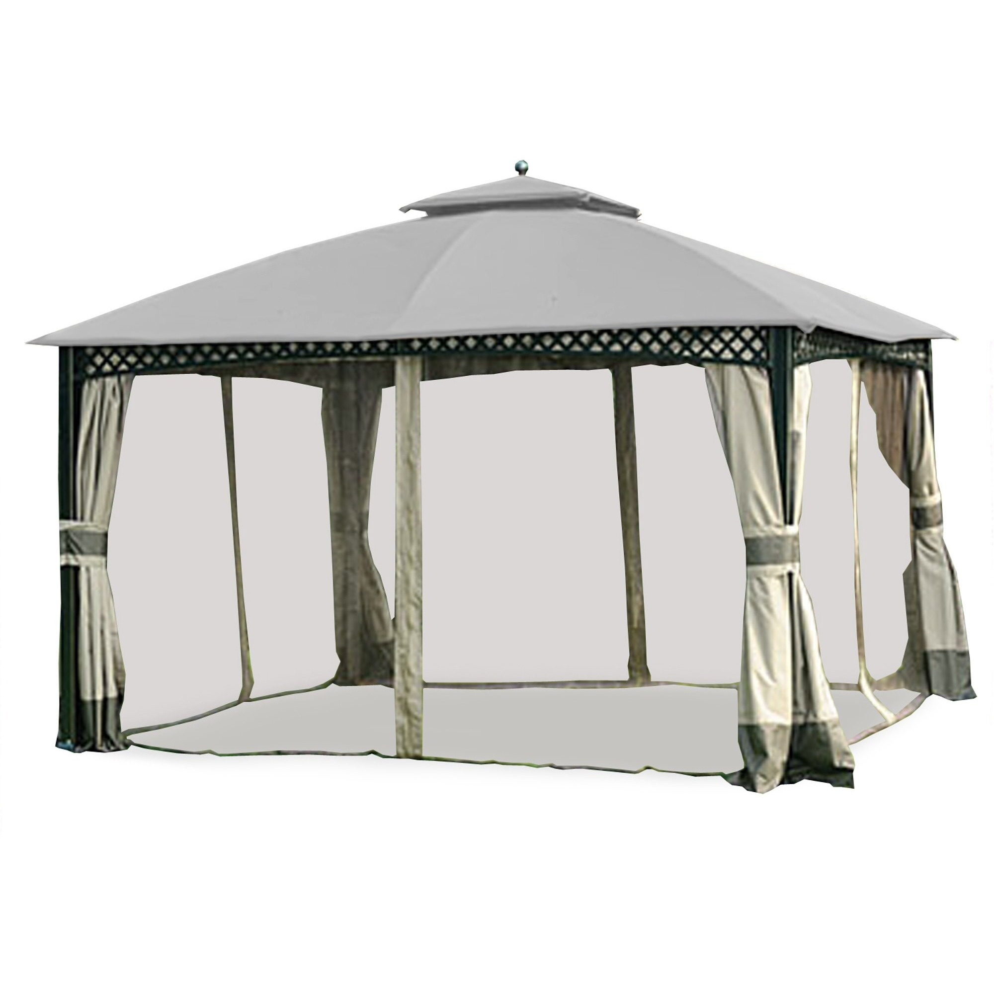 Garden Winds Replacement Canopy For The Windsor Gazebo - Riplock 350 - Slate Gray