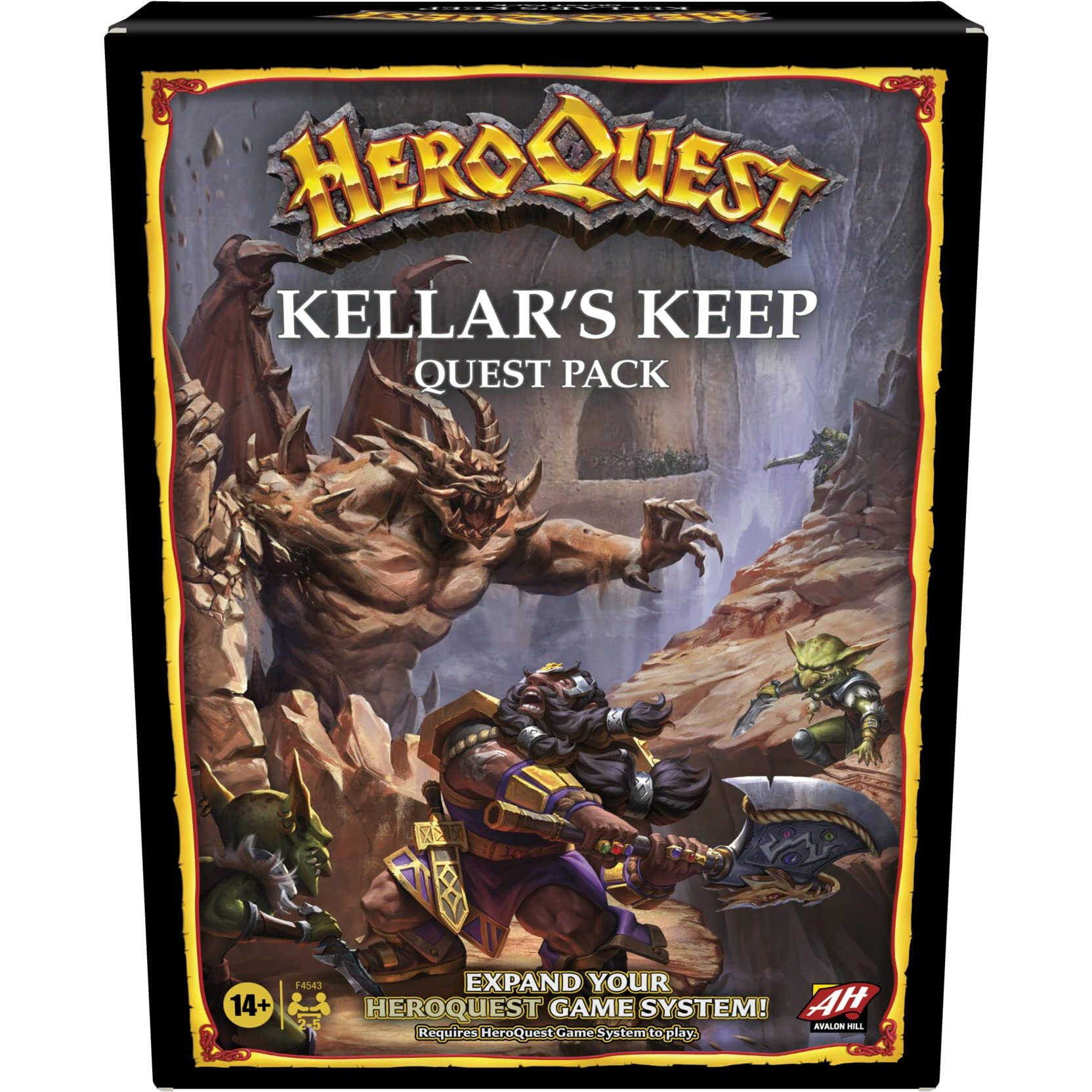 Avalon Hill Heroquest Kellar's Keep Expansion, Dungeon Crawler Board Game For Ages 14 And Up 2-5 Players Requires Heroquest Game System To Play
