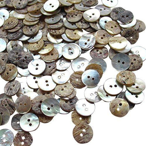 New Upick 11/13/15/23Mm 100Pcs Shell Buttons Sewing Craft Buttons 2 Holes (11Mm)