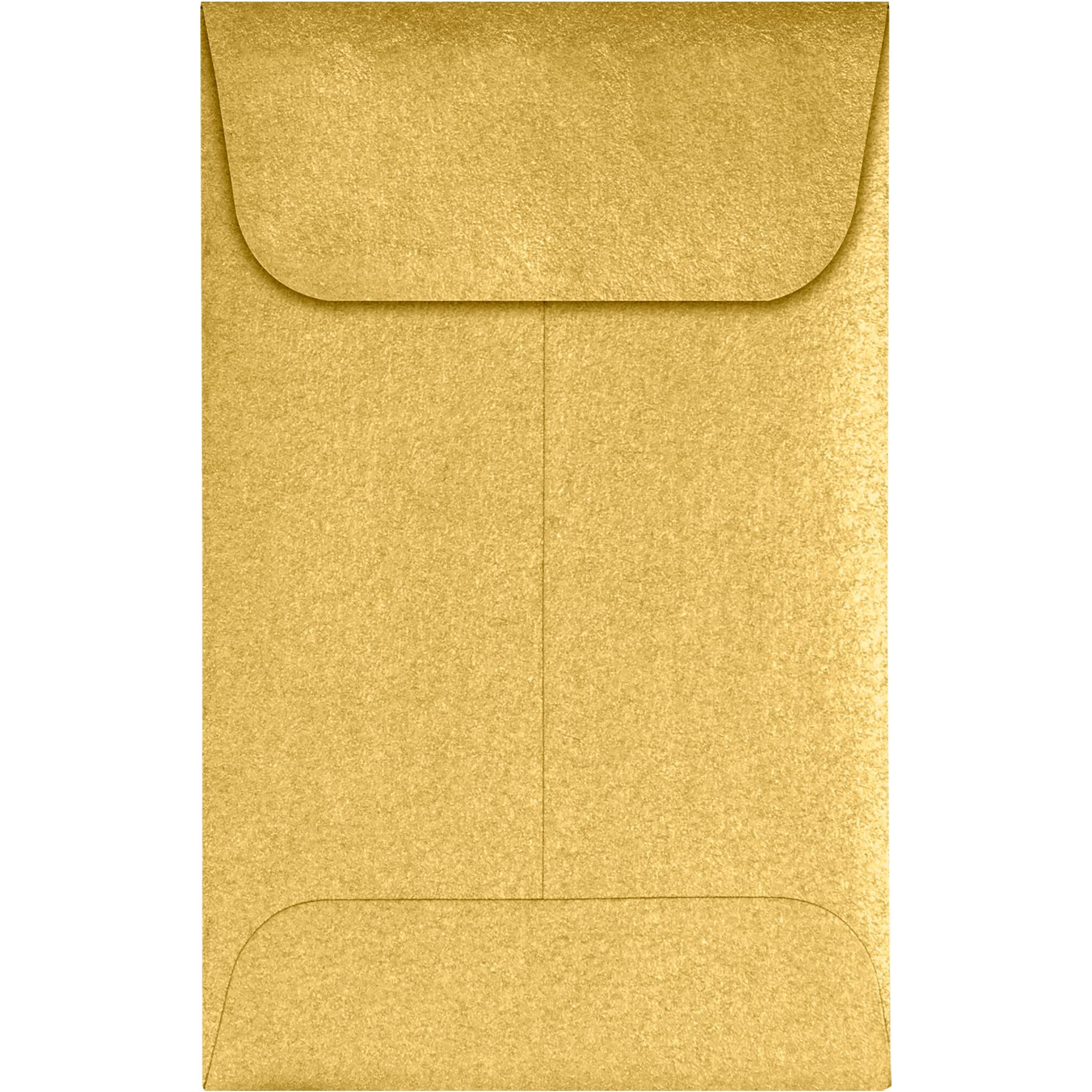Luxpaper Coin Envelopes, Gold Metallic, 2 1/4-Inch X 3 1/2-Inch, 50-Count