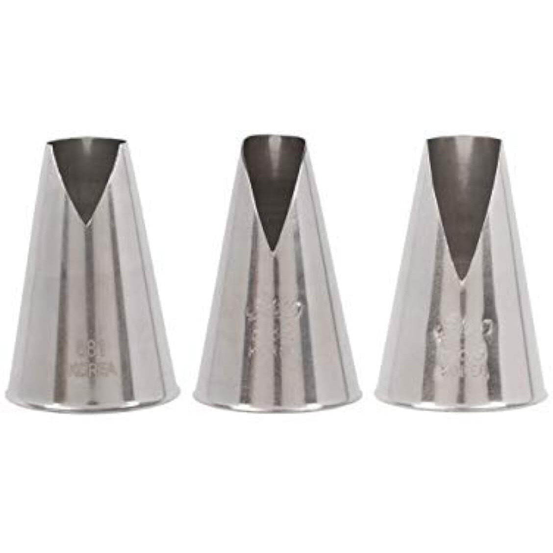 Ateco 881 & 882 & 883 - Set Of 3 St Honore Pastry Tips - Stainless Steel