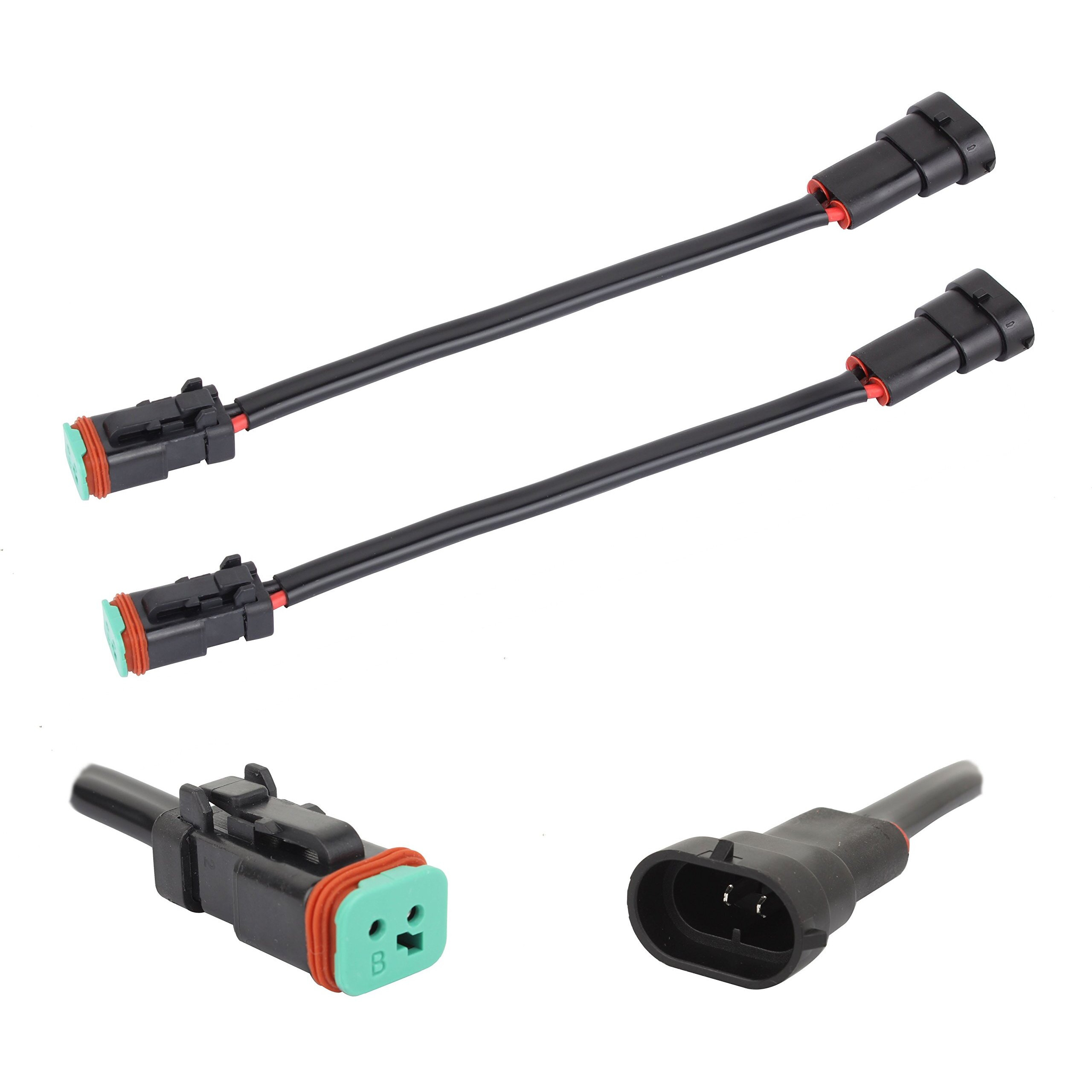 Tomall H11 H8 To Deutsch Dt Dtp Connectors Convert Wiring Harness Socket Adapter For Light Bulb Convert Work Light Bar Retrofit