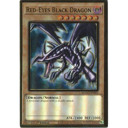 Red-Eyes Black Dragon - Mago-En003 - Premium Gold Rare - 1St Edition